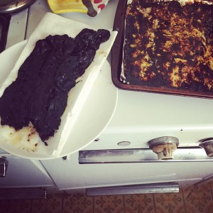 It looked (and tasted) like charcoal.